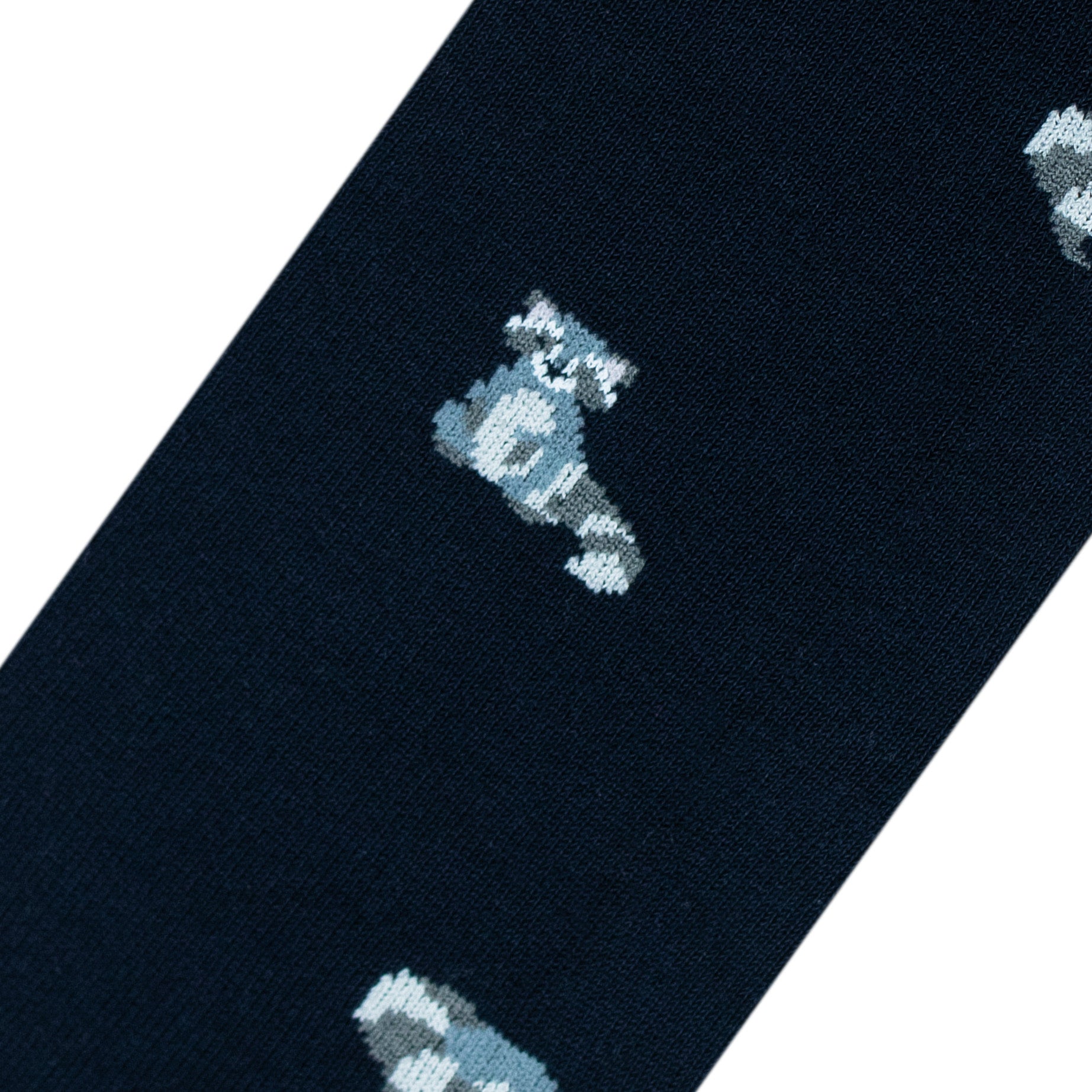 Medias Lazo Azul con Mapaches Grises