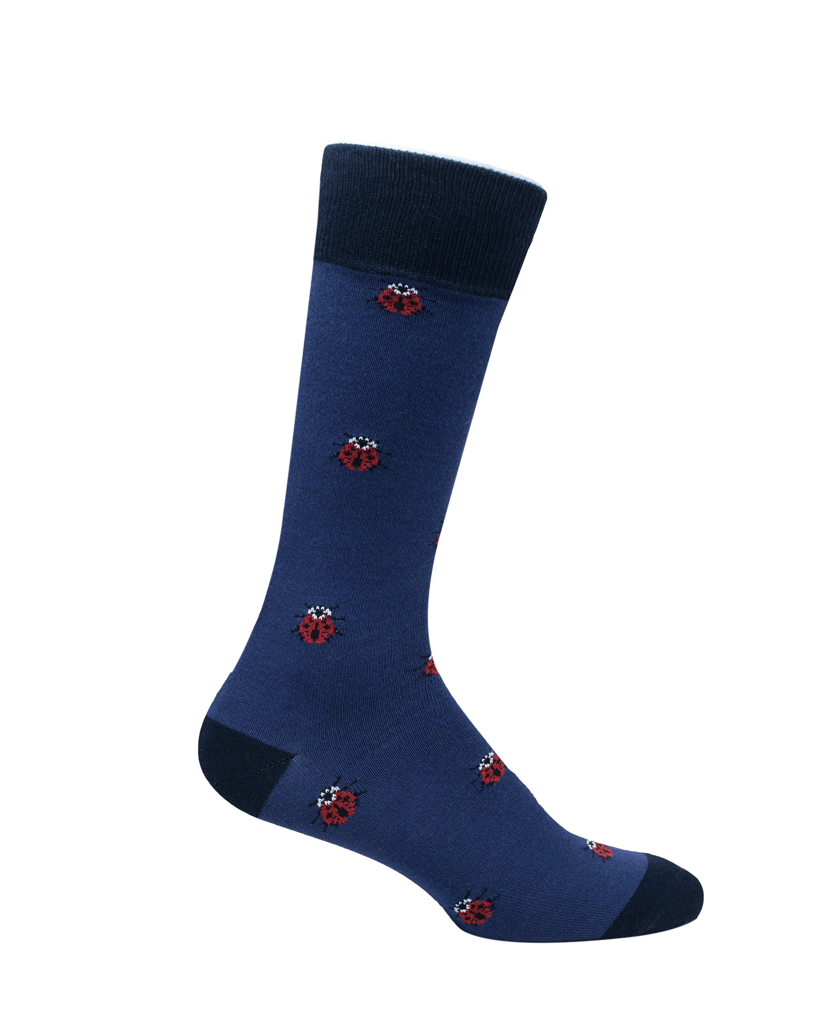 Medias Lazo Azules con Mariquitas