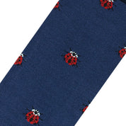 Medias Lazo Azules con Mariquitas