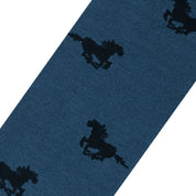 Medias LAZO Azules con Caballos Negros