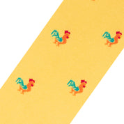 Medias Lazo Amarillas con Gallos