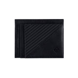 Tarjetero de Cuero Carbono (Negro-Rojo) — Con Grabado de Iniciales