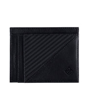 Tarjetero de cuero carbono (negro-rojo) — con grabado de iniciales