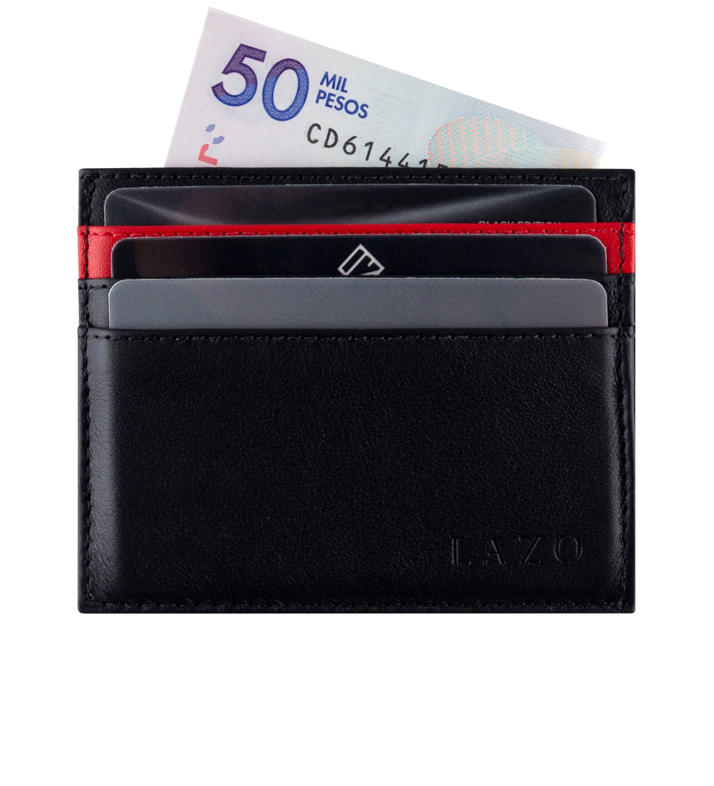 Tarjetero color carbono Lazo para hombre 