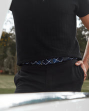 Cinturon trenzado para hombre azul para hombre ideal para regalo, la oficina o un dia casual