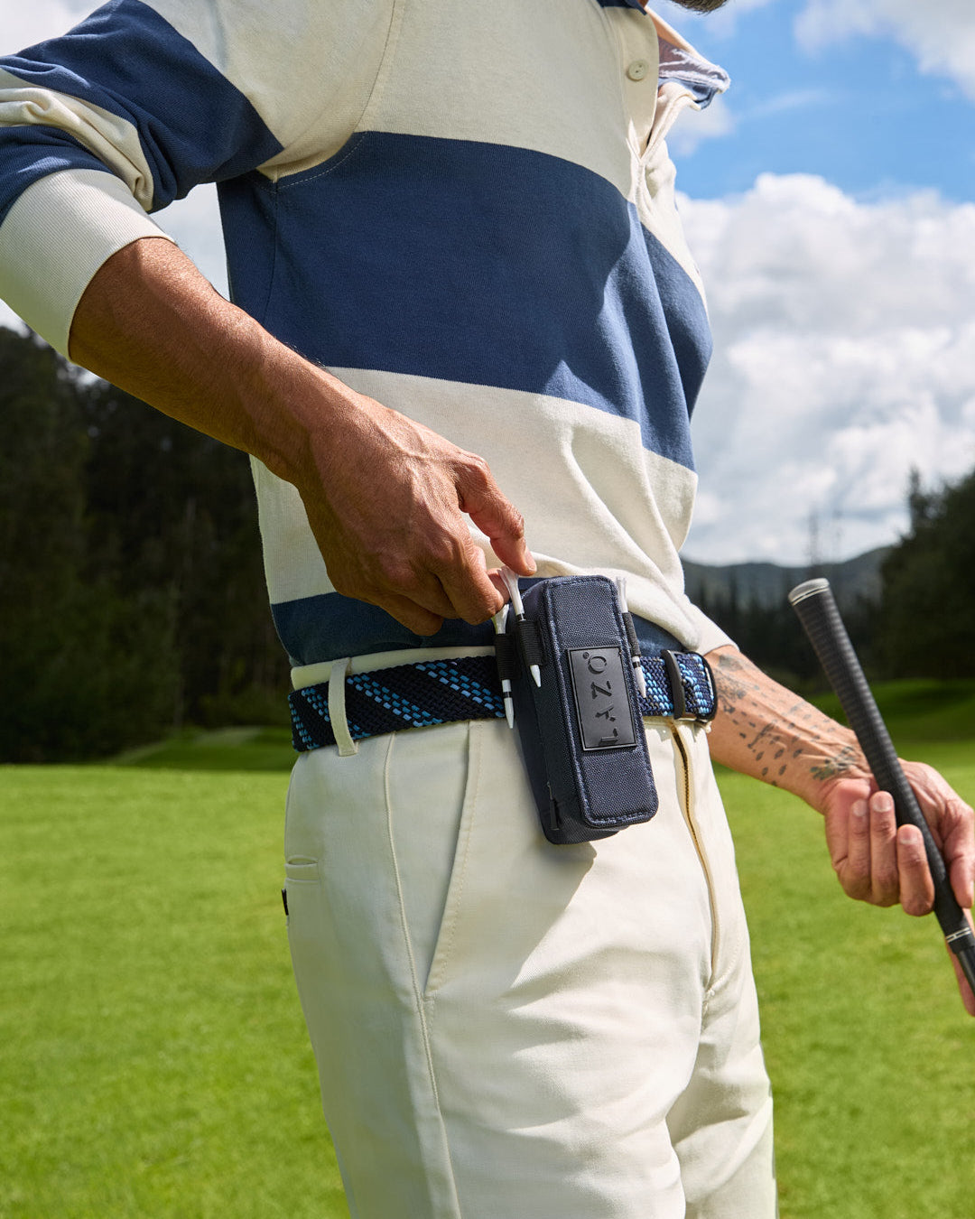 Cinturon trenzado para hombre azul para hombre ideal para regalo, la oficina o un dia casual