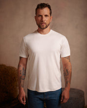 Camiseta blanca de algodon para hombre
