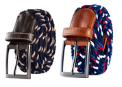 2 Pack cinturon trenzado para hombre azul 