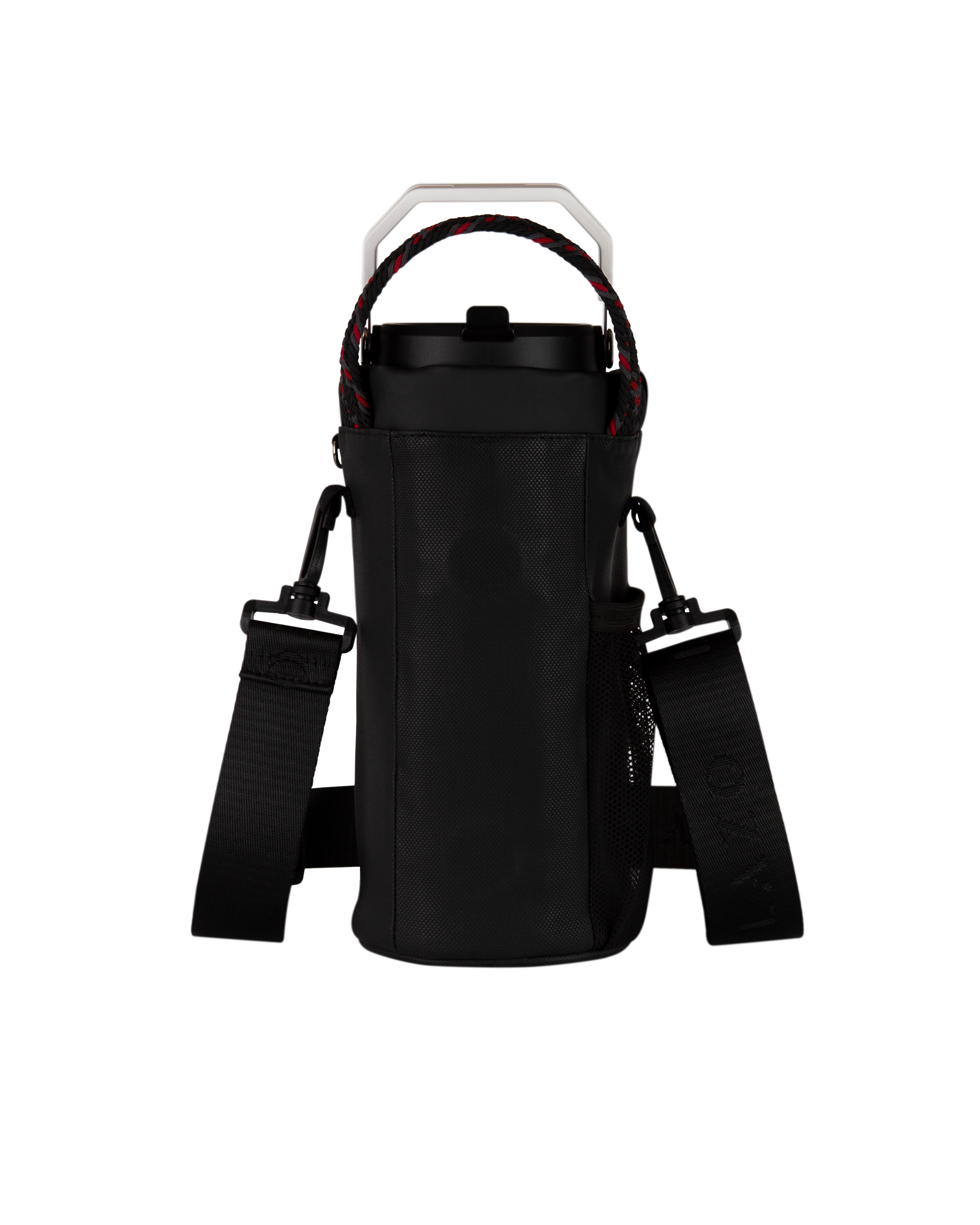 Porta termo negro para hombre con bolsillo para llevar billetera, llaves o lo que necesites
