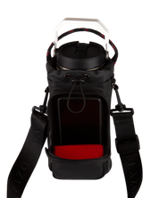 Porta termo negro para hombre con bolsillo para llevar billetera, llaves o lo que necesites