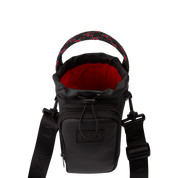 Porta termo negro para hombre con bolsillo para llevar billetera, llaves o lo que necesites