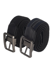 Cinturon trenzado negro doblefaz para hombre ideal para regalo, la oficina o un dia casual