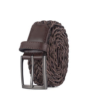 Cinturon trenzado para hombre color negro cafe y rojo con hebilla gris ideal para regalo, la oficina o una salida casual