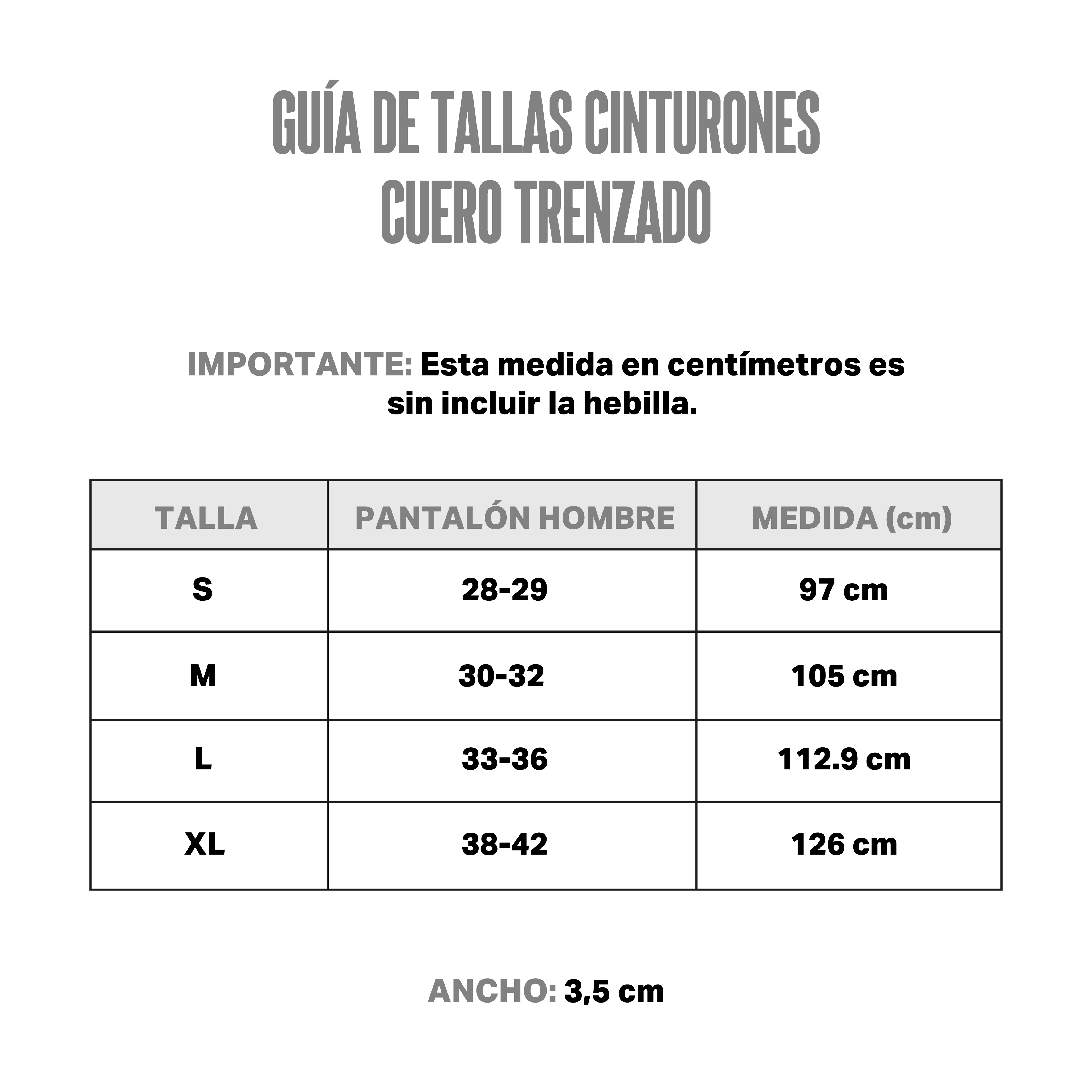 CINTURÓN LEATHER FUSION  Negro