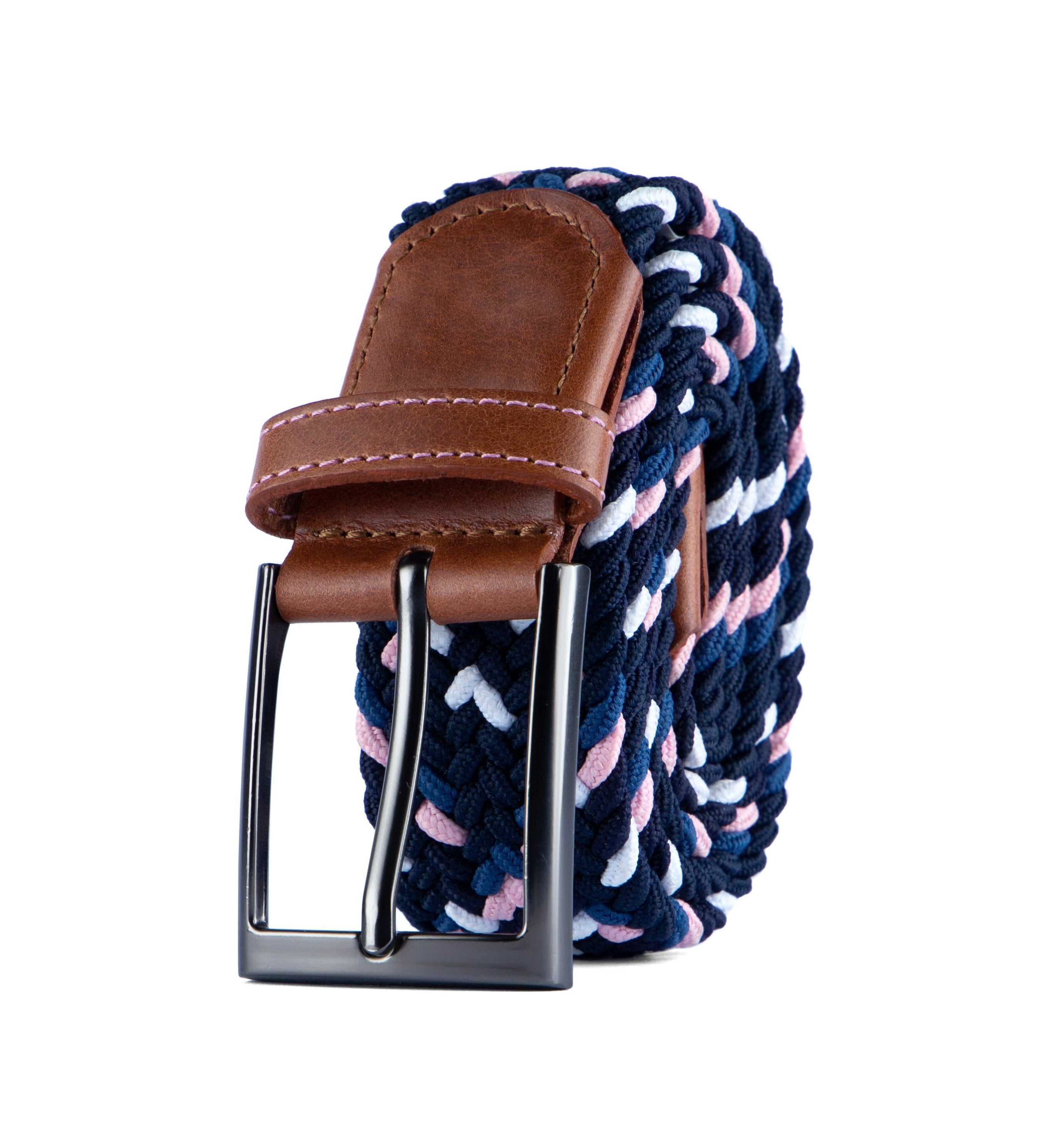 Cinturon trenzado azul para hombre ideal para regalo, a oficina o un dia casual
