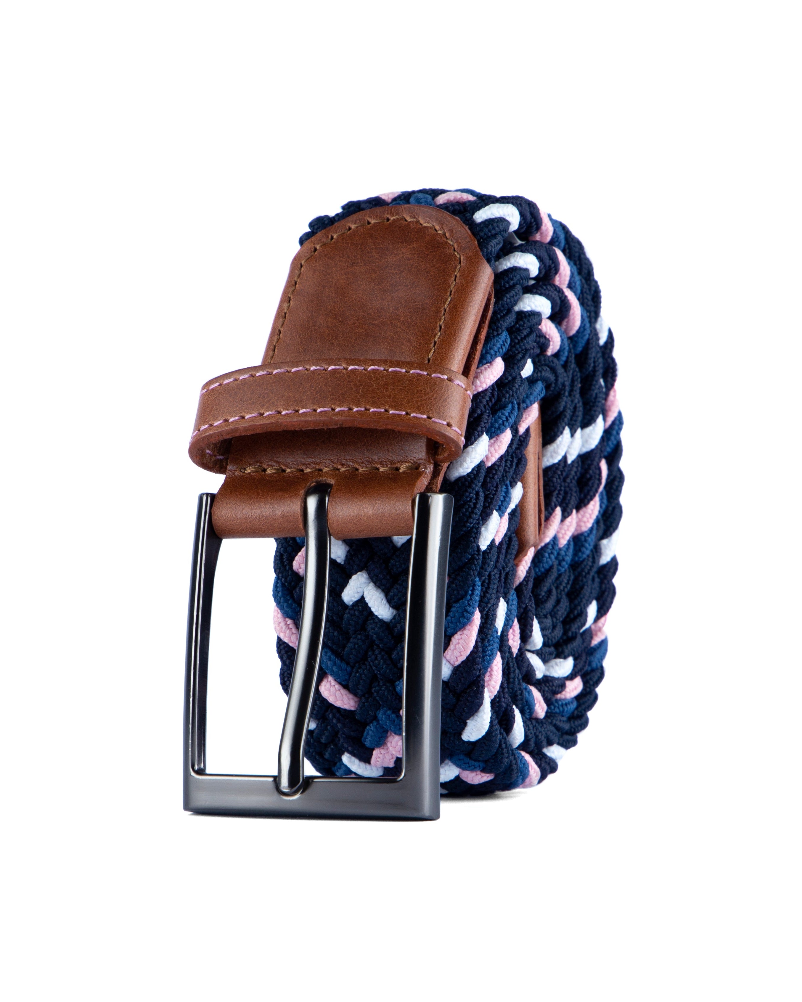 Cinturon trenzado azul para hombre ideal para regalo, a oficina o un dia casual