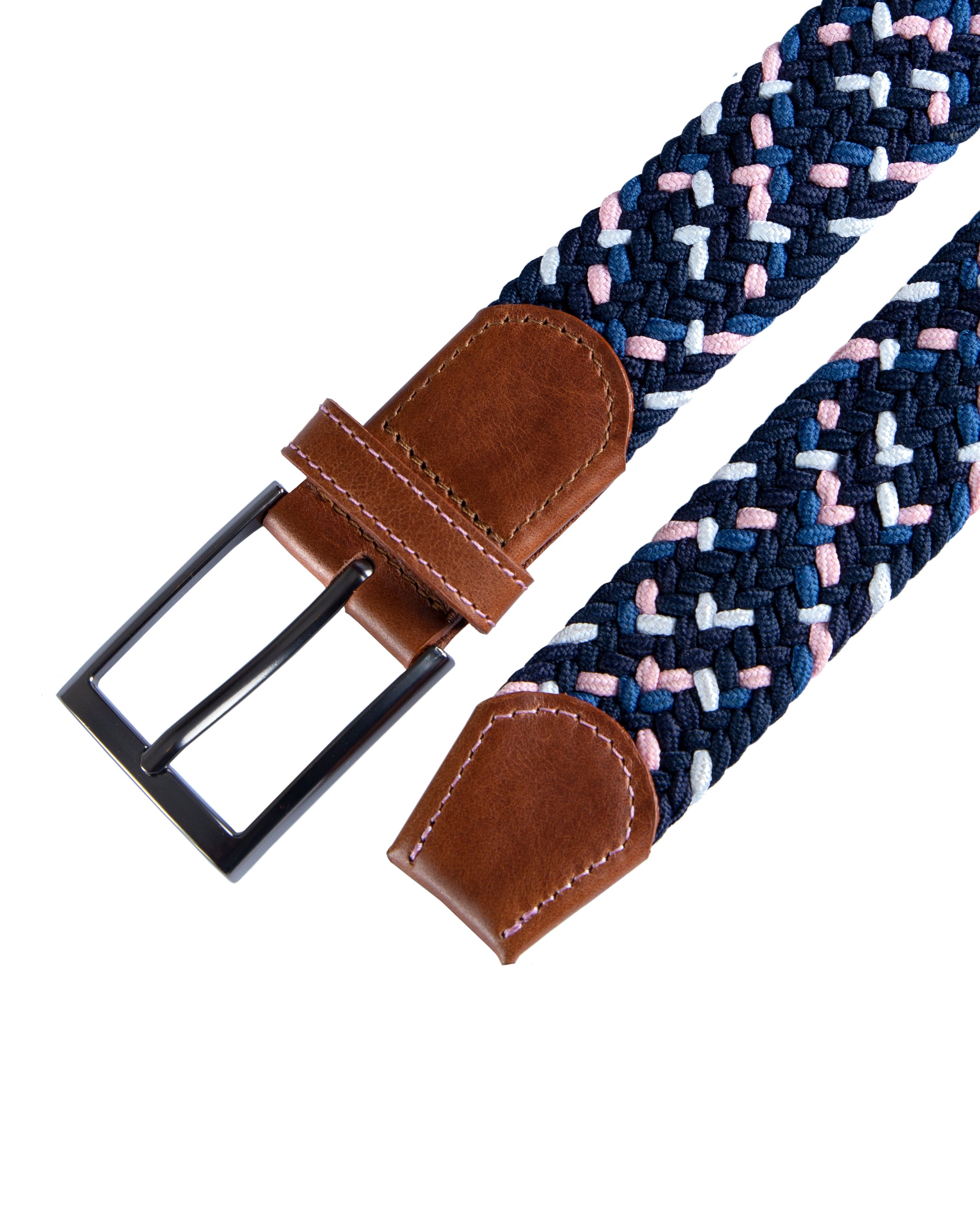 Cinturon trenzado azul para hombre ideal para regalo, a oficina o un dia casual