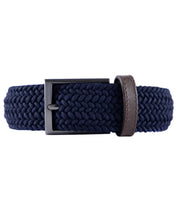 Cinturon trenzado azul para hombre ideal para regalo, la oficina o un dia casual