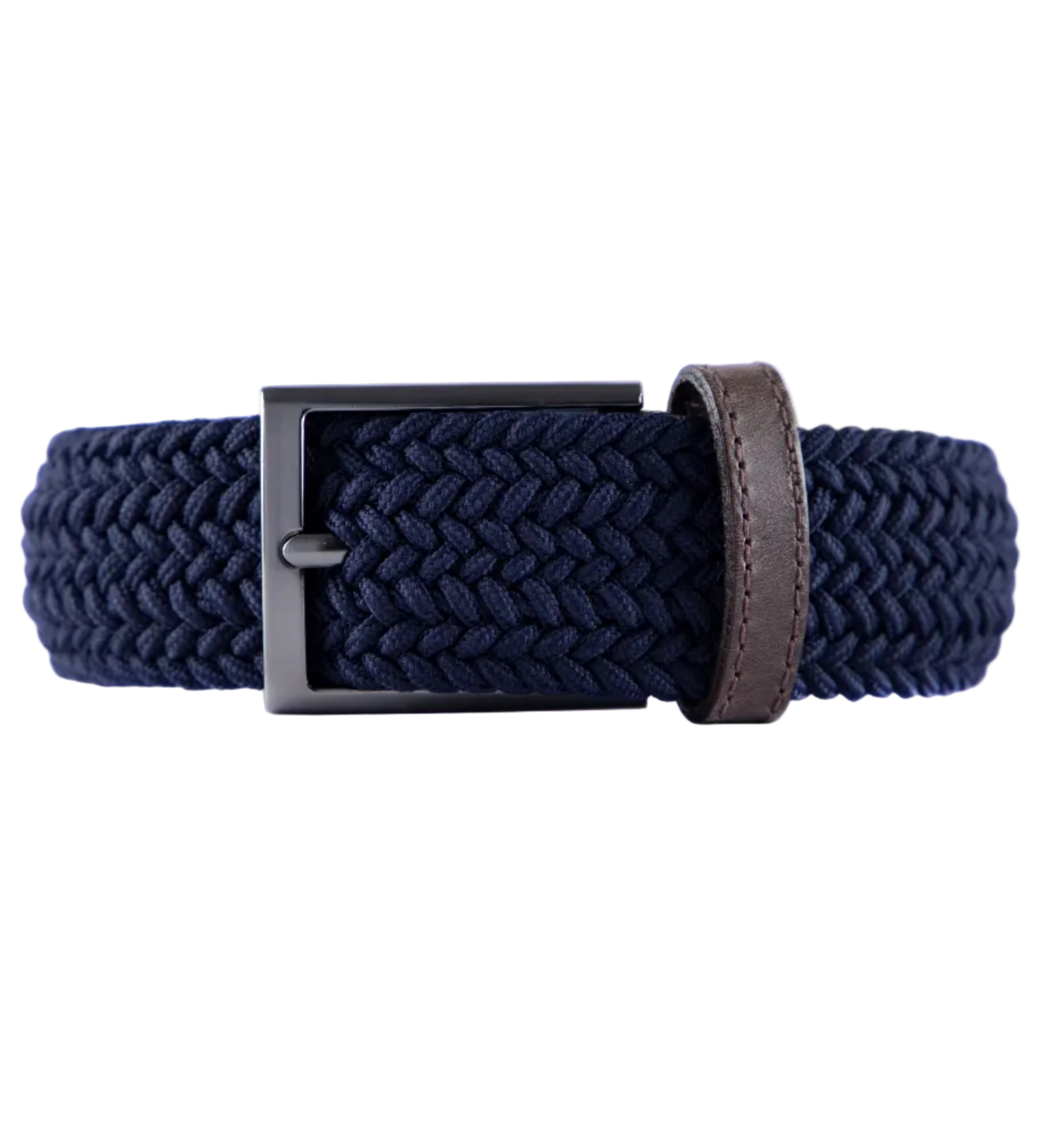 Cinturon trenzado azul para hombre ideal para regalo, la oficina o un dia casual
