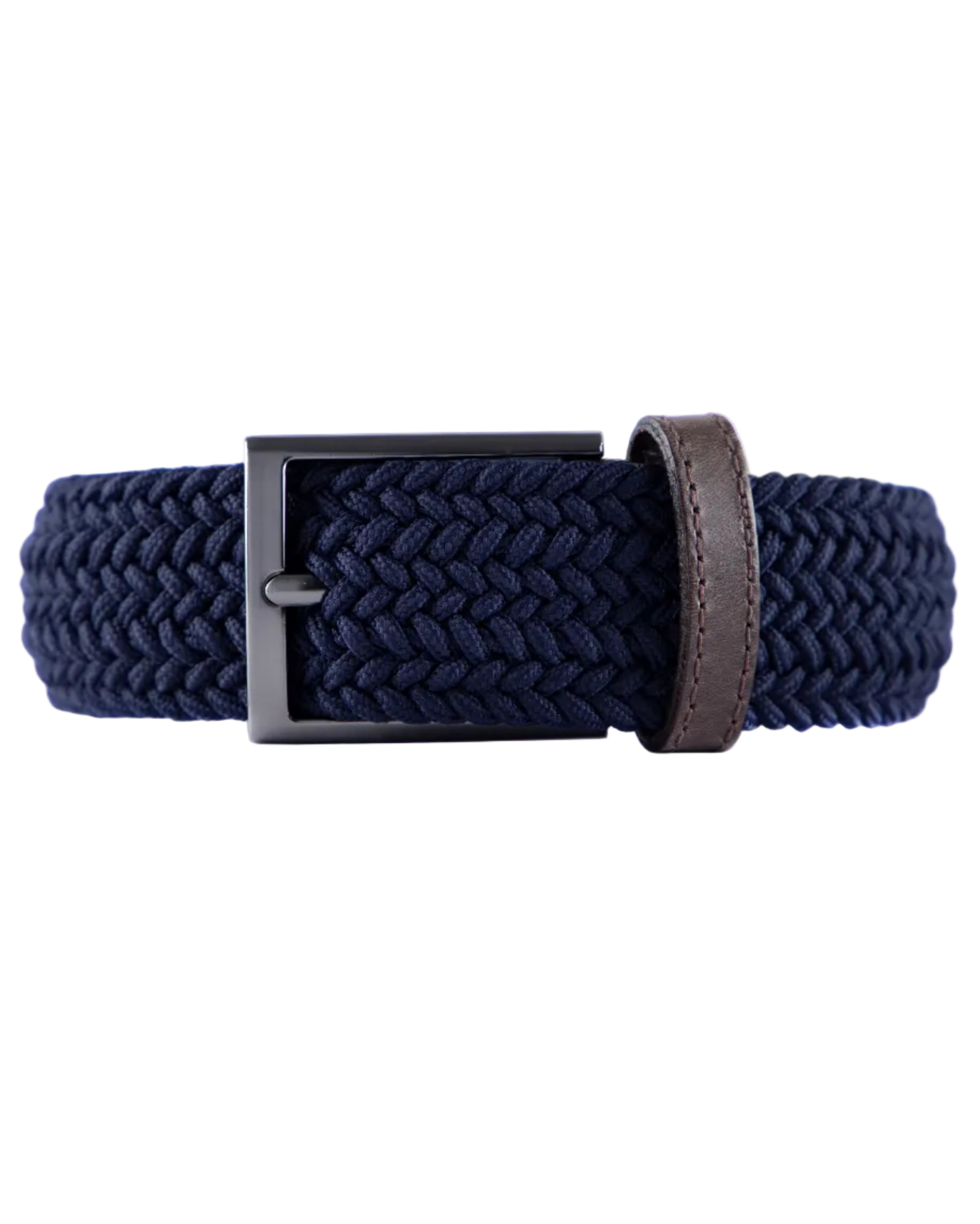 Cinturon trenzado azul para hombre ideal para regalo, la oficina o un dia casual