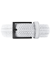 Cinturon trenzado blanco para hombre ideal para regalo, la oficina o un dia casual