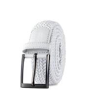Cinturon trenzado blanco para hombre ideal para regalo, la oficina o un dia casual