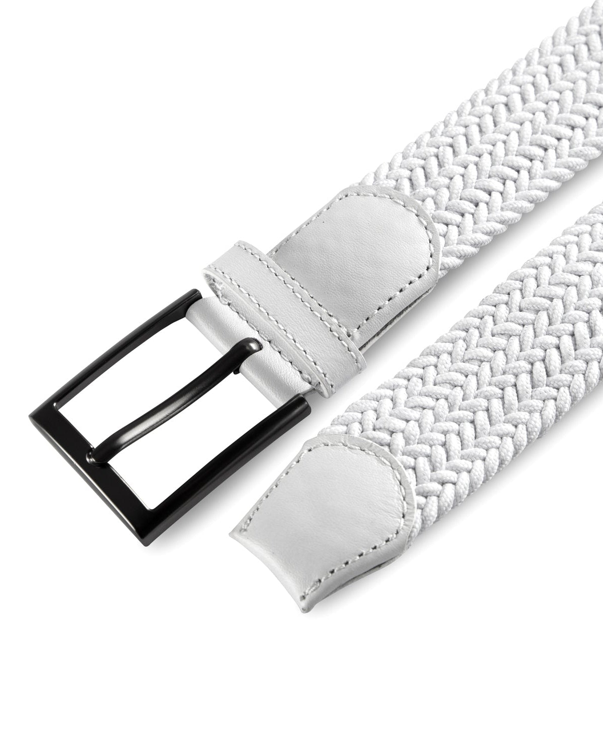 Cinturon trenzado blanco para hombre ideal para regalo, la oficina o un dia casual