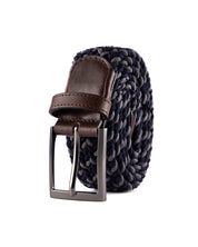 Cinturon trenzado para hombre azul y beige para hombre ideal para regalo, la oficina o un dia casual
