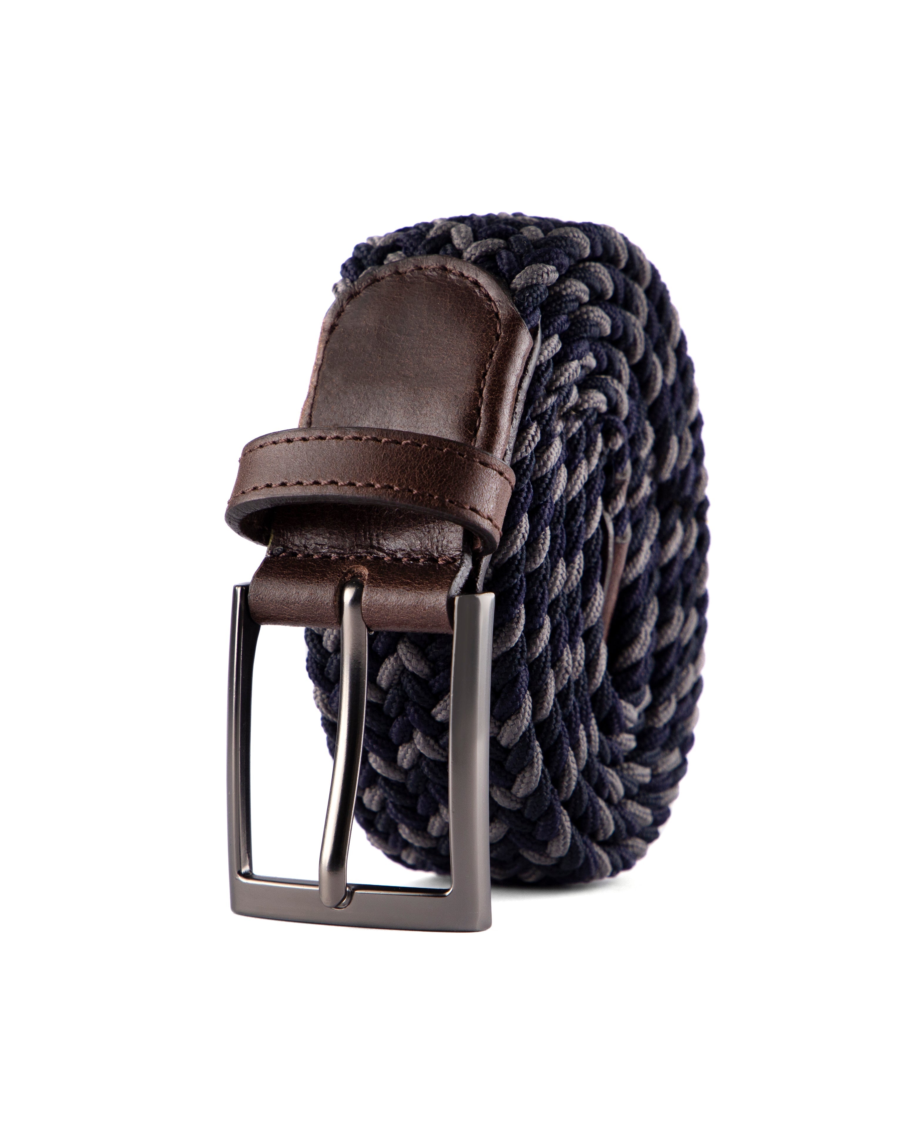 Cinturon trenzado para hombre azul y beige para hombre ideal para regalo, la oficina o un dia casual