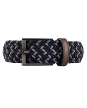 Cinturon trenzado para hombre azul y gris para hombre ideal para regalo, la oficina o un dia casual