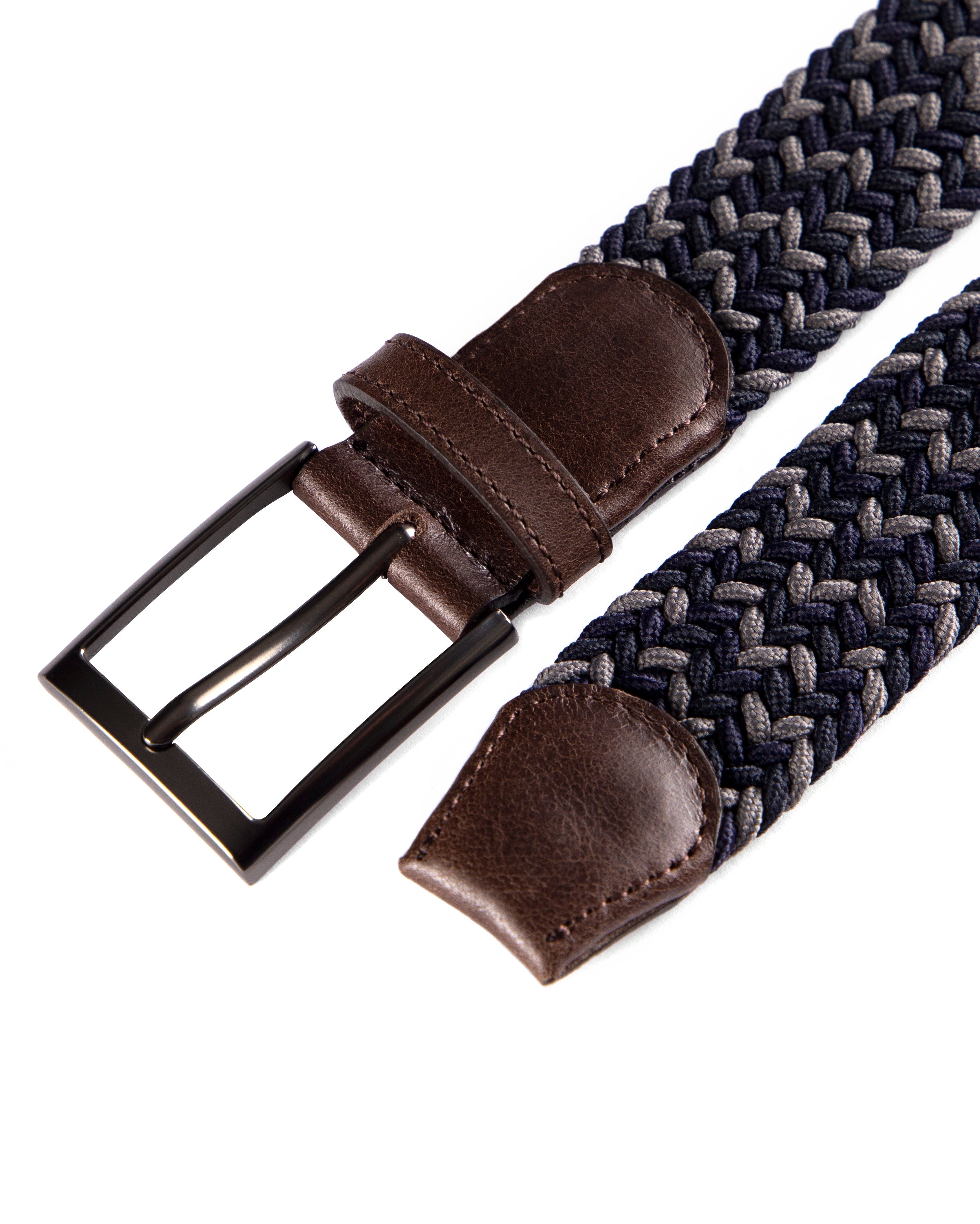 Cinturon trenzado para hombre azul y beige para hombre ideal para regalo, la oficina o un dia casual