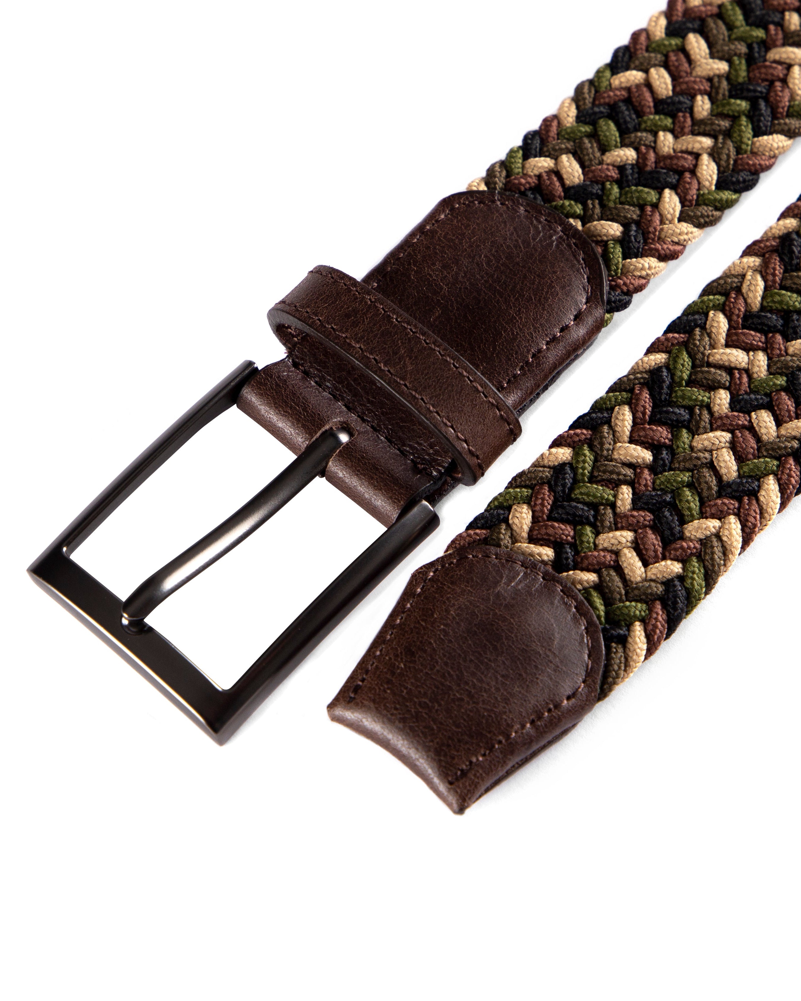 Cinturon trenzado camuflado para hombre ideal para regalo, la oficina o un dia casual