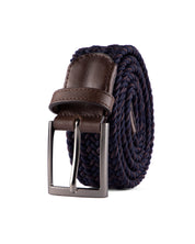 Cinturon trenzado para hombre cafe y azul para hombre ideal para regalo, la oficina o un dia casual