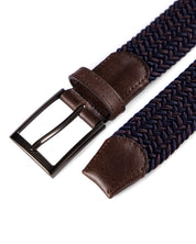Cinturon trenzado para hombre cafe y azul para hombre ideal para regalo, la oficina o un dia casual